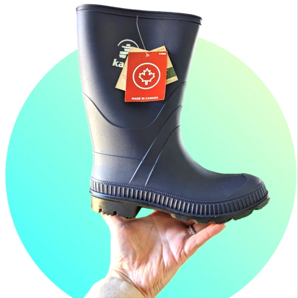 NWT Kamik Stomp Cadet Blue Rainboot Sz.4
